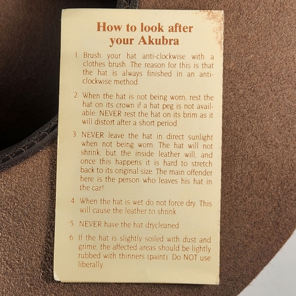 AKUBRA Drover Cowboy Hat Size 56 Brown Pure Rabbit Fur Felt Australian Western - Picture 12 of 13